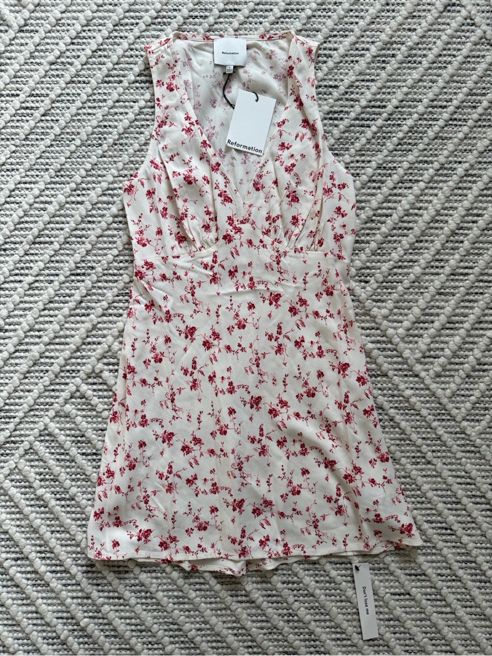 *NWT* Reformation Calix Mini Dress Sleeveless V-Neck Crepe Size S - Picture 2 of 9